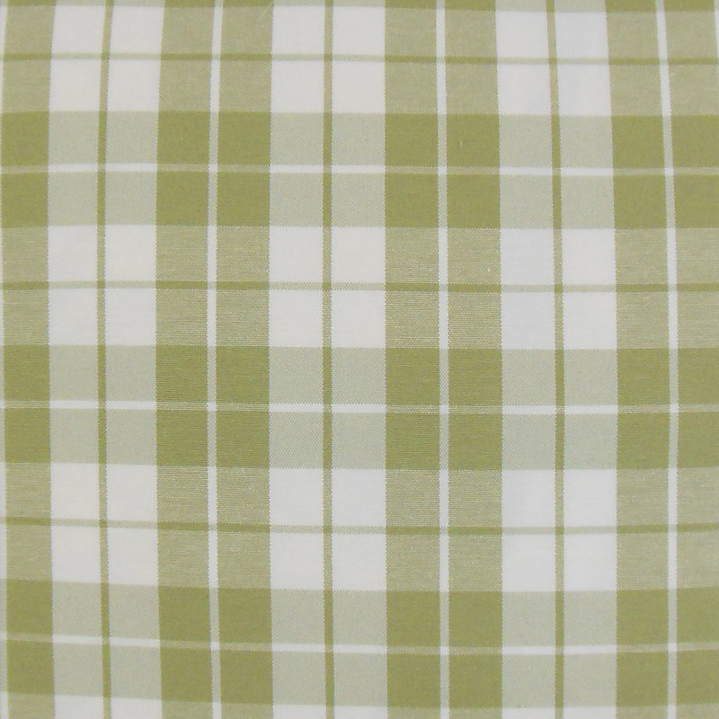 Joss Plaid Cotton Throw Pillow, Sage, 24" x 24"