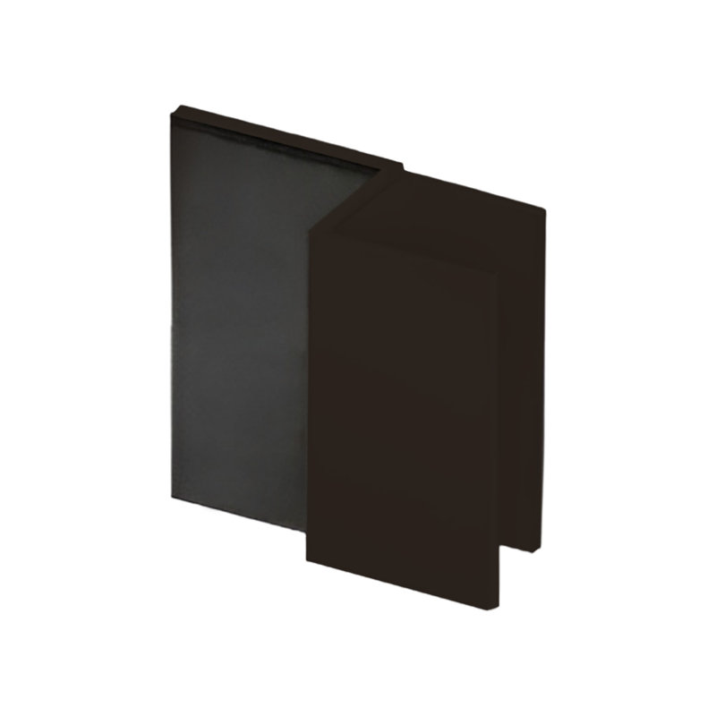 Butoir de porte carré Brixwell S12DS10RB pour vitrage 1/2 po, finition bronze huilé, Bronze frotté à l'huile