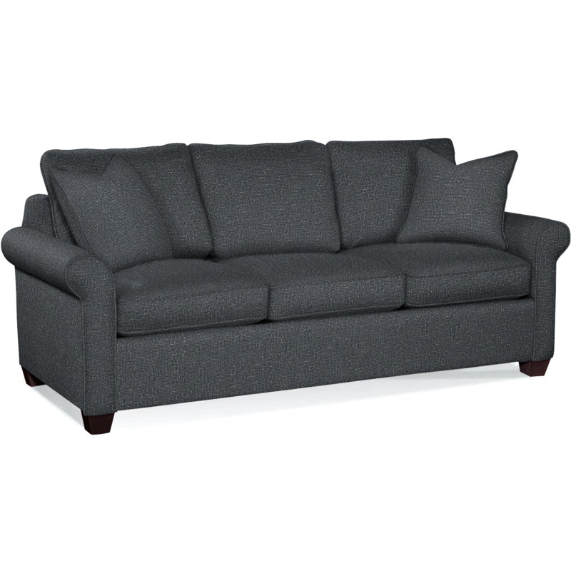 Park Lane Upholstered 81'' Sofa, Java Finish, Frond Dijon; 0448-34