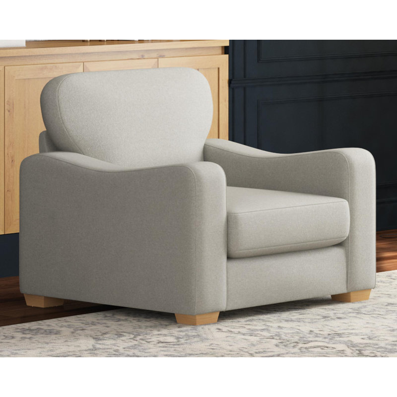 Upholstered Armchair, Forest Green