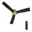 52-INCH DC Motor Flush Mounted Golden Ceiling Fan with Remote Control. without Light-1381123498