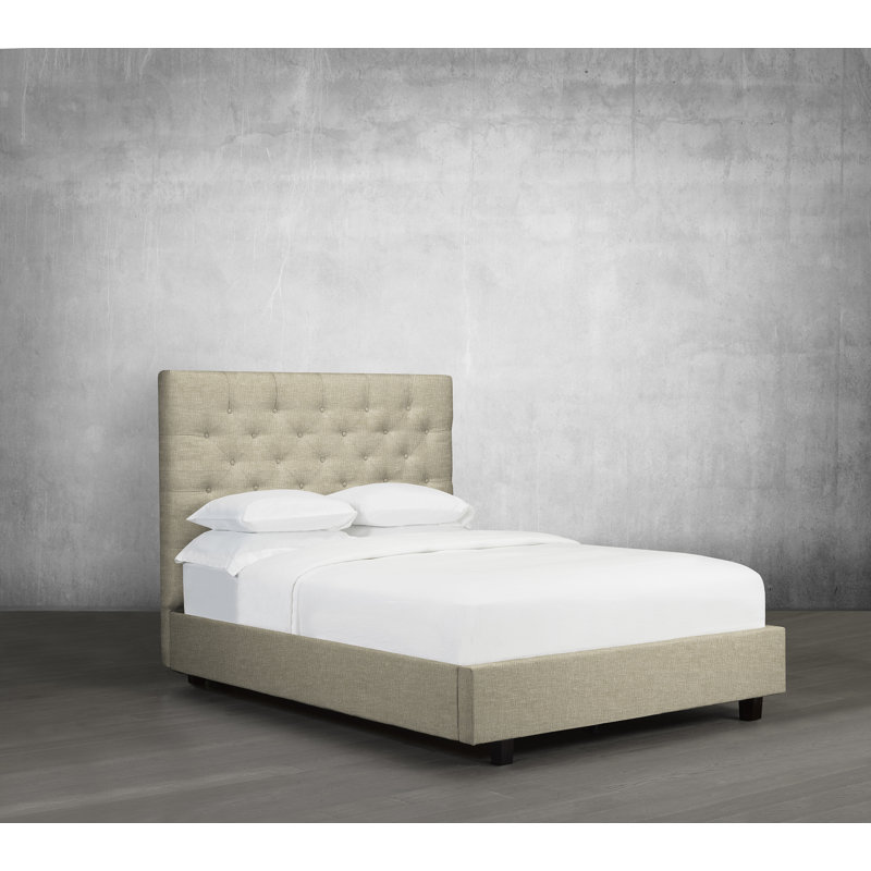 Tête de lit à panneau rembourré Win, Double, Beige