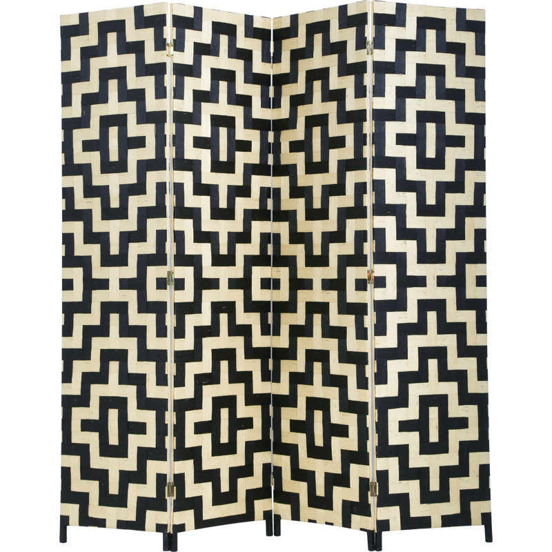 Paravent pliable cloison de séparation en bois 6 pi, 4, Losange