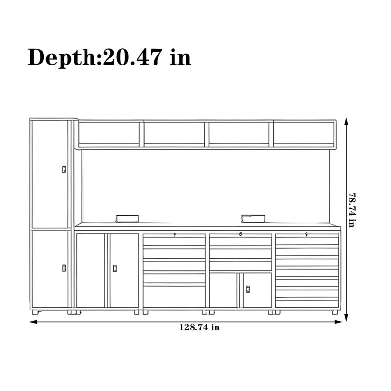 Heavy-Duty Metal Tool Cabinet for Automotive