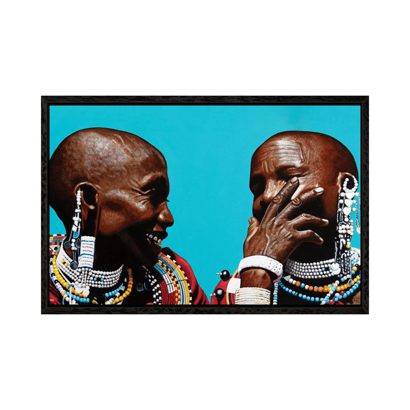 Soul Sisters by Christian Beijer - Print on Canvas, 66.04cm H x 101.6cm W x 3.81cm D, Black Framed