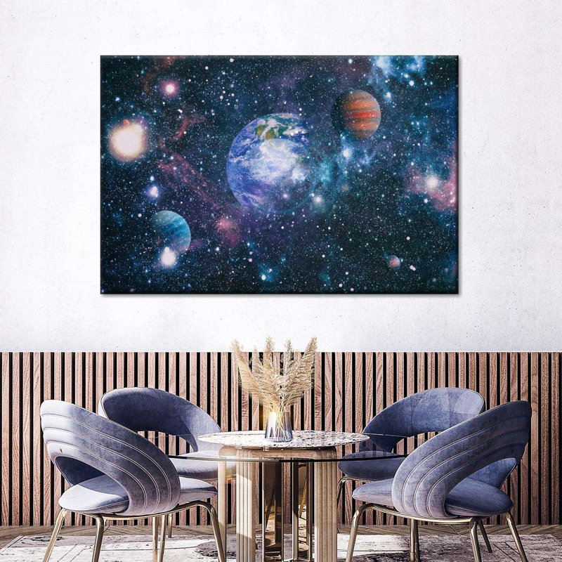 La grande galaxie sur toile, H 8 po x l 12 po x P 1 po