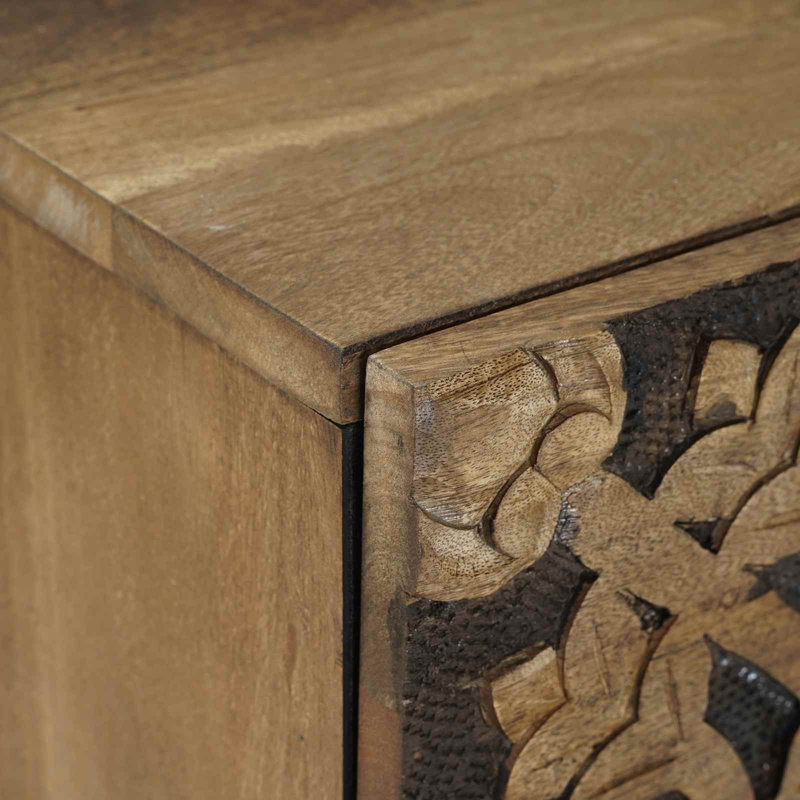 40cm W Solid Wood Bedside Table