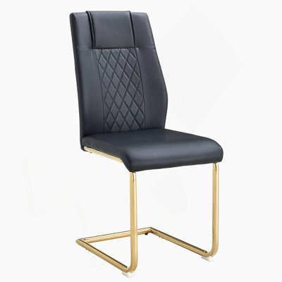 Chaises de salle à manger modernes avec pieds dorés