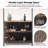 Juiciaca 3-Piece Wicker Patio Bar Set With 2 Stools And Raffia Canopy, Patio Dining Set For Backyard, Poolside, Balcony
