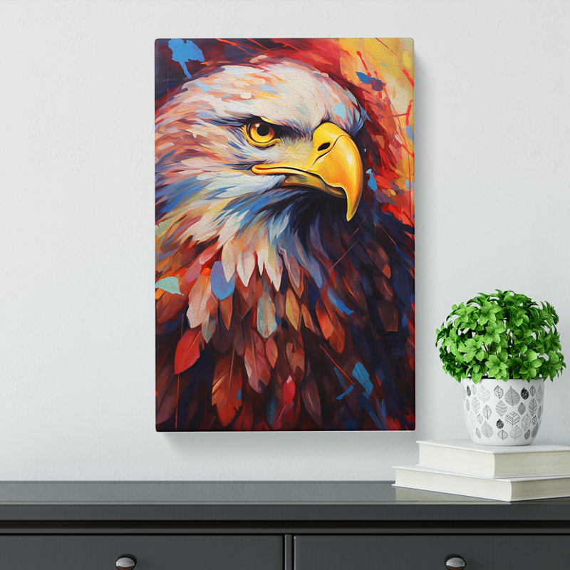 Eagle Abstract No.2 - Wrapped Canvas, 76cm H x 50cm W x 3cm D