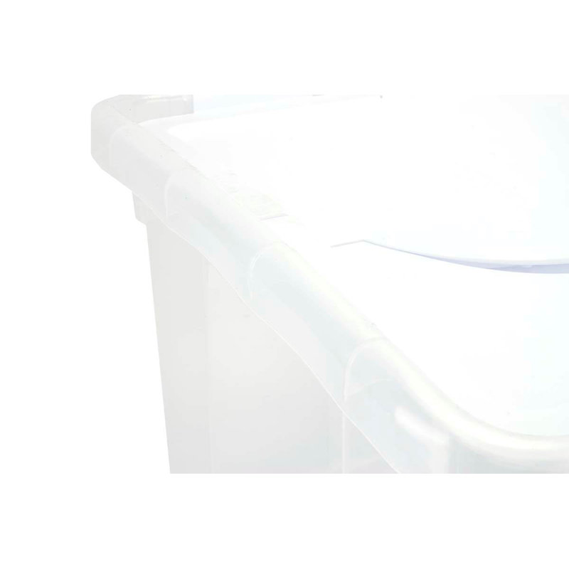 Sterilite 48 Qt Hinged Lid Storage Box Plastic Stackable Bin with Lid, 24-Pack