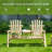 2-Seat Wooden Adirondack Chair, Patio Bench With Table, Outdoor Loveseat Fire Pit Chair-538790886