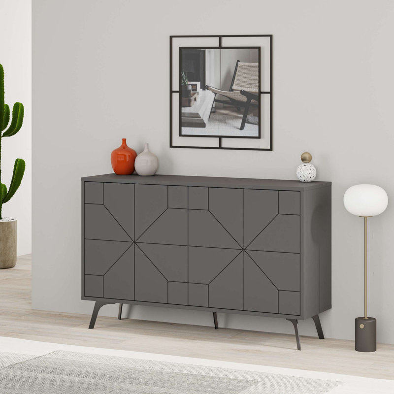 Decortie 62.4cm Console Table, Anthracite