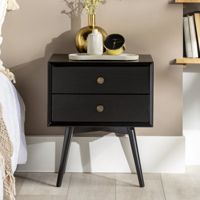 Gertz 2-Drawer Solid Wood Nightstand