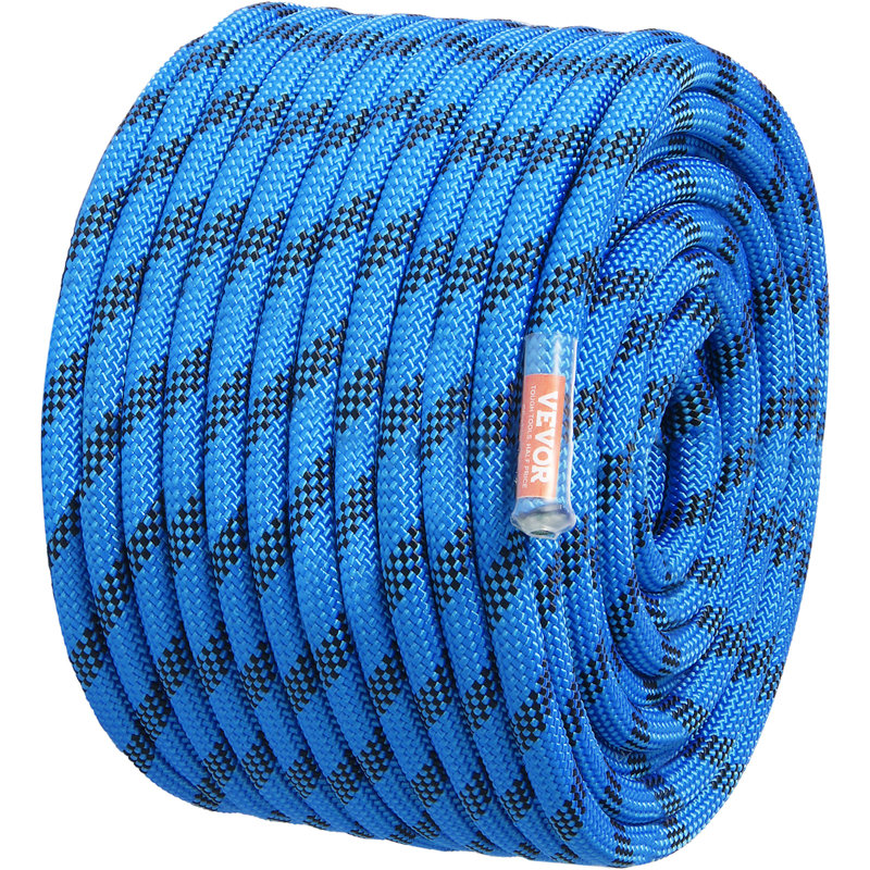 12.7mm Static Climbing Rope 60.9M(200ft) Outdoor Rock Climbing Rope Blue