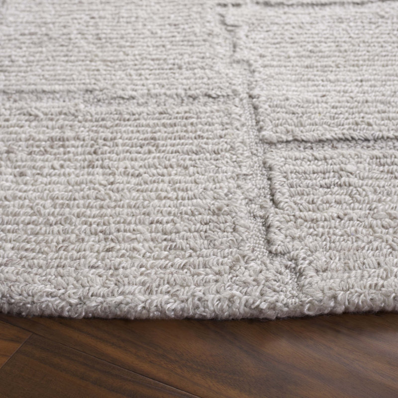 Favio Hand Tufted Pet Yarn/Wool Solid Color Rug in Beige, Round 6'