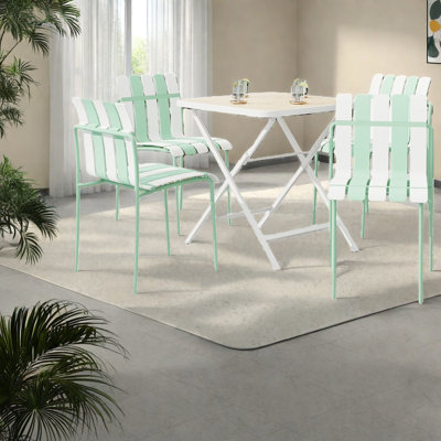 Ensembles de table de salle à manger portatifs (doivent inclure à la fois la table et la chaise), métal moderne en métal