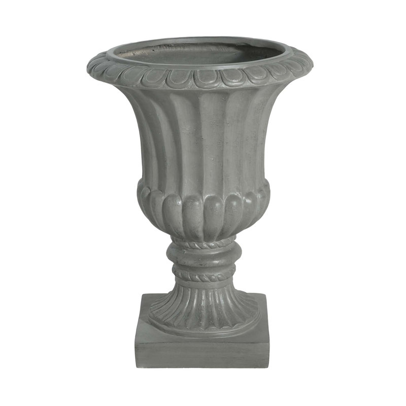Outdoor Garden Urn Planter, Gray, Gray