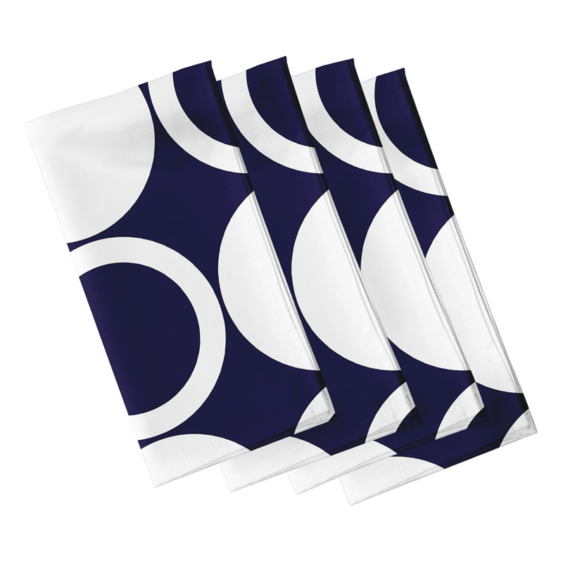 Laraib Mod Circles Napkins, Navy