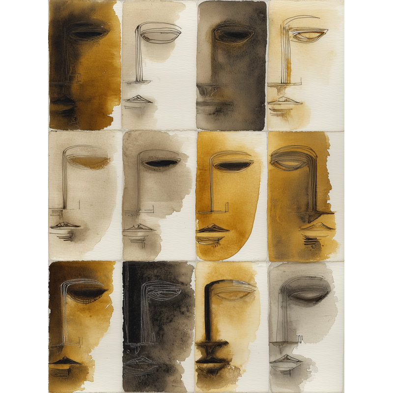 Faces in Sequence, 40" H x 53" W