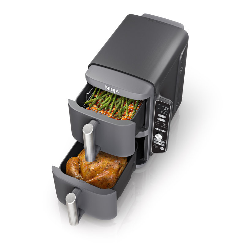 Ninja 6-in-1 DoubleStack XL 2-Basket Air Fryer with 10-Quart Capacity, Compact Design, Cook, Air Fry, Broil, and Bake Functions