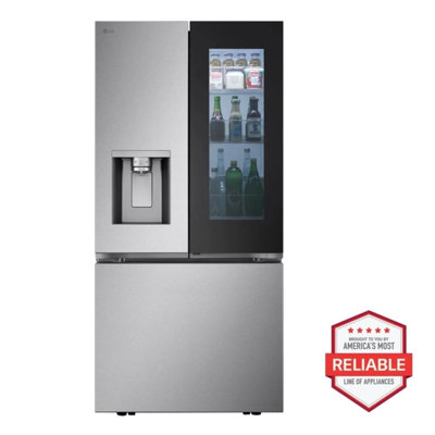 Lg 25 Cu. Ft. Standard-Depth Max French Door 33-Inch Refrigerator With Instaview Door-In-Door And Craft Ice