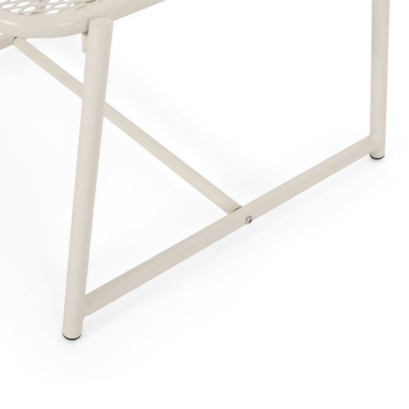 13"H Side Table, 13.25" H x 19.5" W x 18" D, Matte White