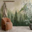Murale silhouette montagne forêt-1984808550