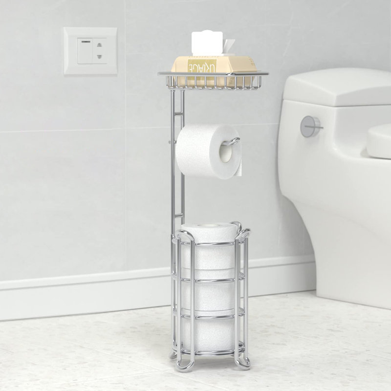 Free Standing Toilet Paper Holder, Chrome