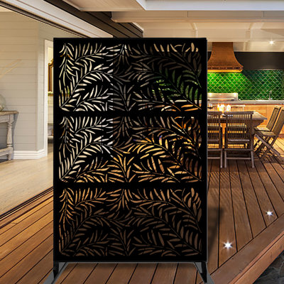 6.5 ft. H x 4 ft. W Laser Cut Metal Privacy Screen by Porpora