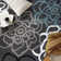 Carius Performance Floral Gray/Blue/Black/White Area Rug