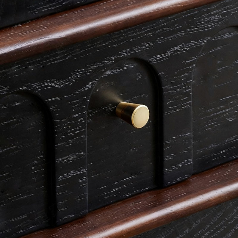 Brownness+Black Solid Wood+Glass Display Cases