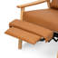 Fauteuil inclinable en cuir pleine fleur de 72 cm de large avec structure en bois-2080482803