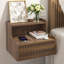 Table de chevet flottante avec motif décoratif en relief-1257718116