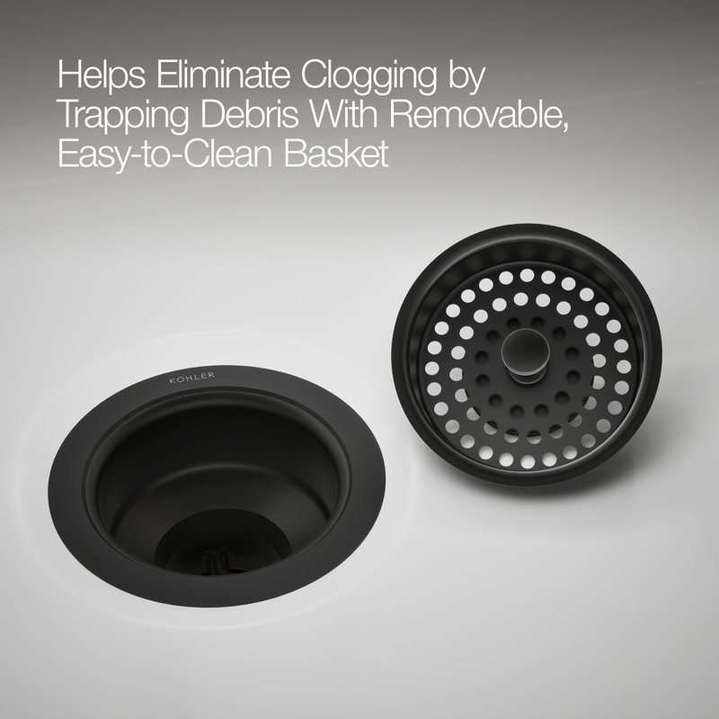 Duostrainer Sink Strainer, Less Tailpiece, Matte Black