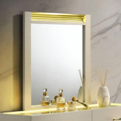 Beige Yaretzi 33 po X P 38 po Miroir rectangulaire H