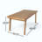 Acacia Wood Outdoor Dining Table With Slatted Top, 300 Lbs Weight Capacity, Ideal For Patio & Garden Gatherings-611288663