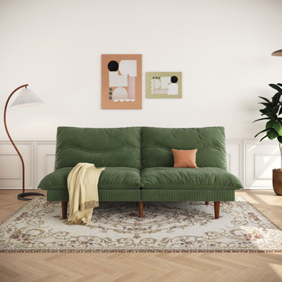 71" Convertible Corduroy Futons Sofa Folding Reclining Sleeper Sofa