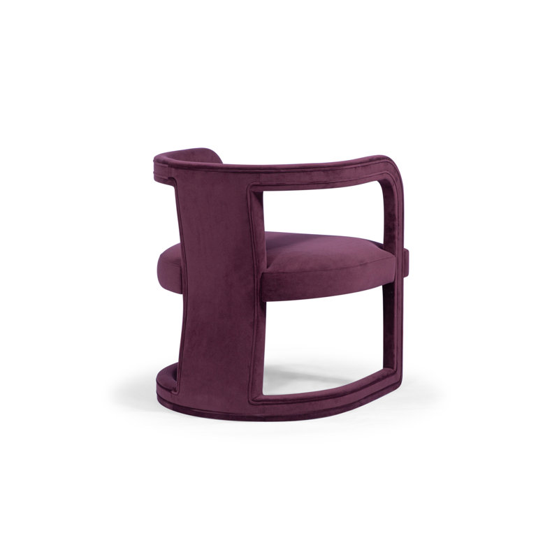 Metro Barrel Chair, Stax Plum Performance Velvet