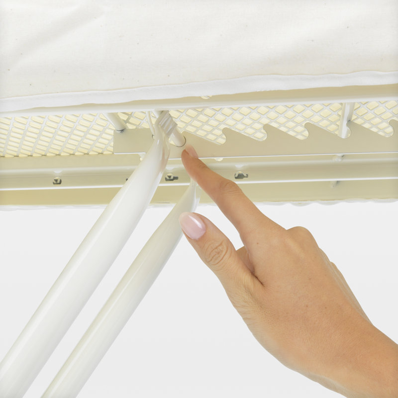 Brabantia Size B Medium Ironing Board with Solid Steam Iron Rest, Cotton Flower