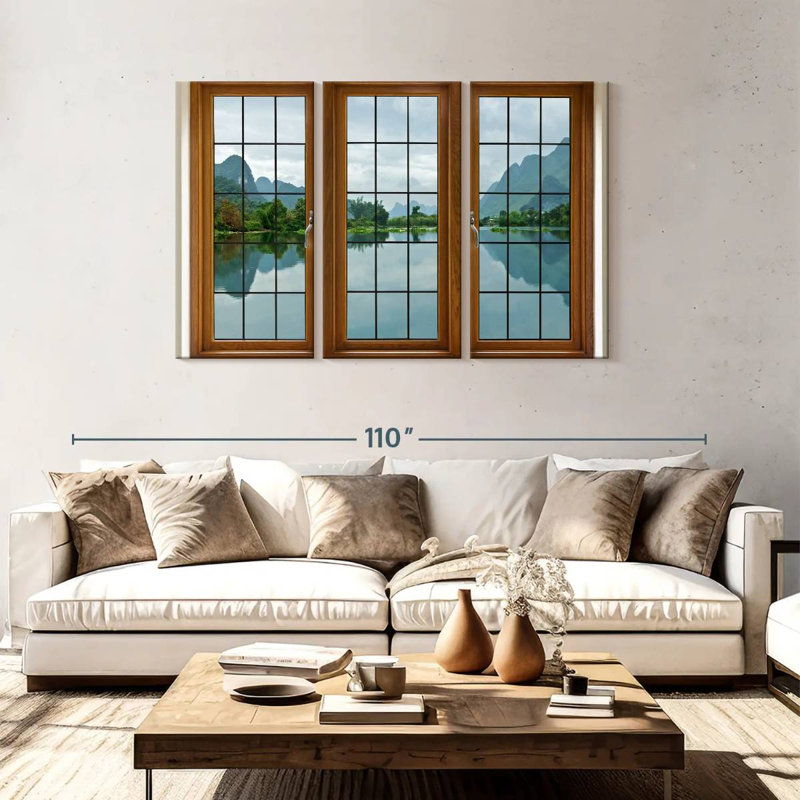 Lilie Window Pane, 48" H x 74" W