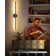 32'' Battery Operated Wall Sconces with Remote Control, Dimmable Wall Sconces Set of Two, 350°Rotate