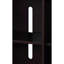 Armoire console à finition argent métallique avec détails en noyer et tablette centrale à cadre magnétique en bois foncé-116732212