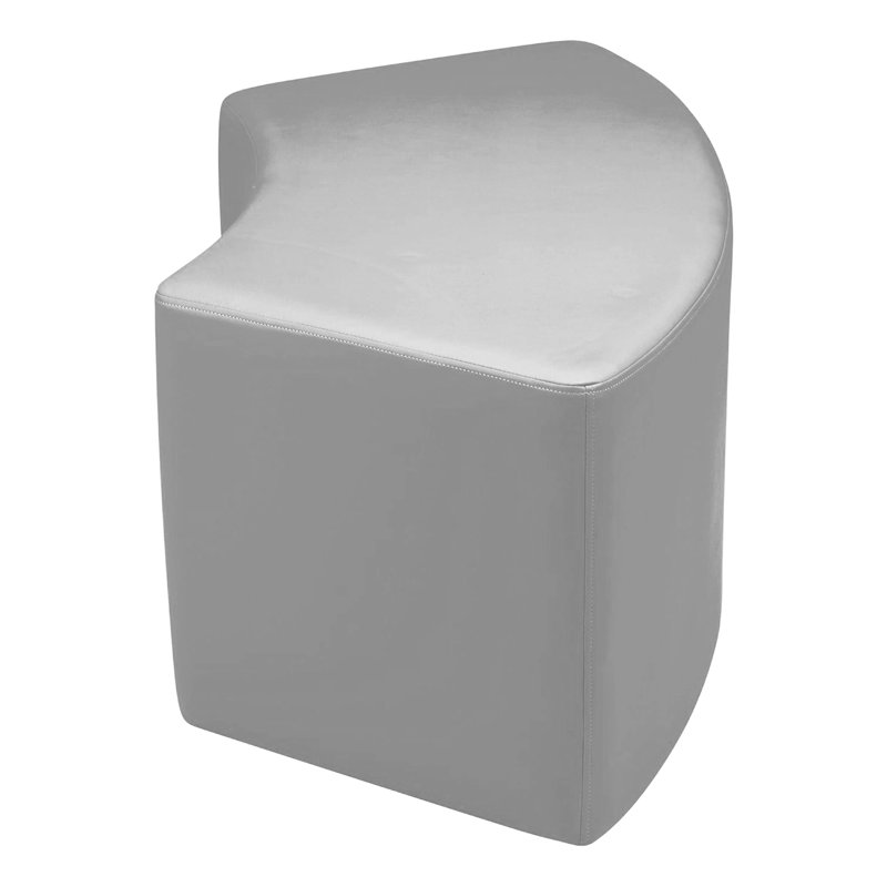 Pro Series Upholstered S Curve Ottoman 18" Height, Gray