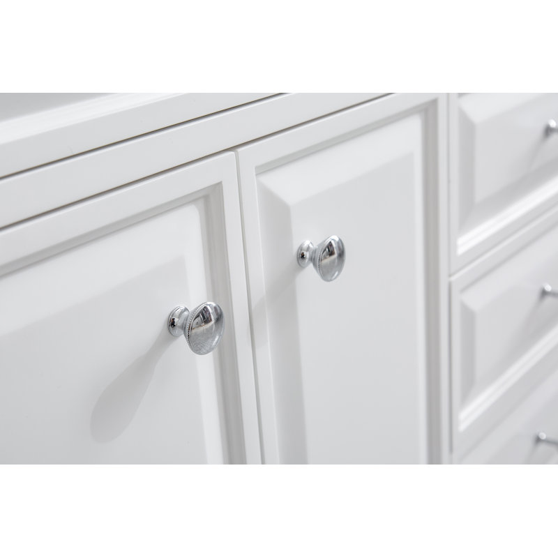 Palace 72'' W Double Vanity, Pure White, Polished Chrome