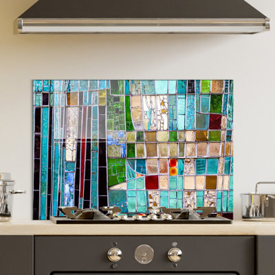 Superbe peinture murale en verre trempé 27,6 po x 39,4 po | 100% verre trempé, épaisseur: 0,16 pouce | Décoration élégante pour le salon ou le bureau, durable et facile à nettoyer, idée de cadeau parfaite
