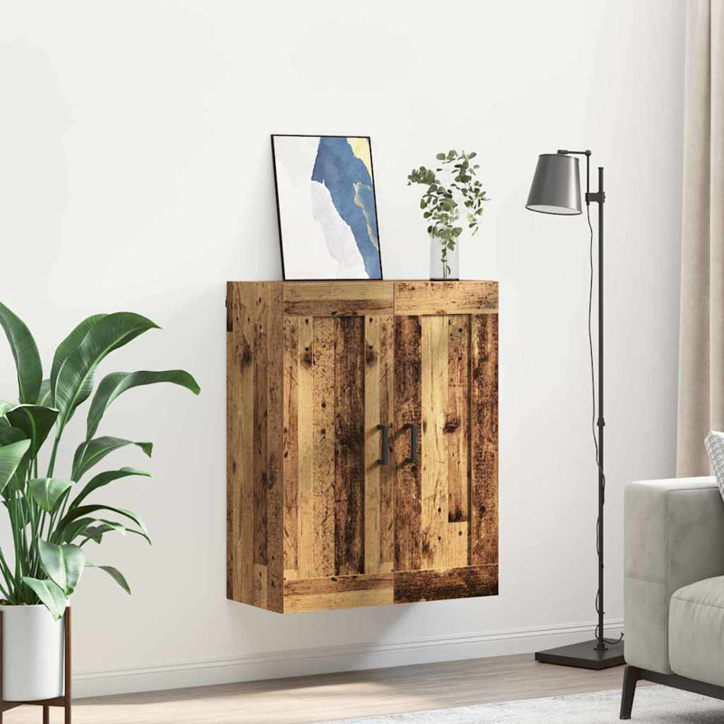  Wall Mounted Cabinet Artisan Oak 69.5 X 34 X 90 Cm, Old Wood