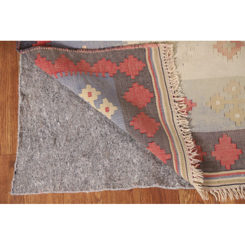 Tapis tribal en laine Kilim 5 x 8
