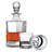 Skull 3 Piece Round Whiskey Decanter Set