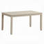 Table de salle à manger rectangulaire en bois massif formelle, 6 places, fini gris antique, l 59 po x P 35 po